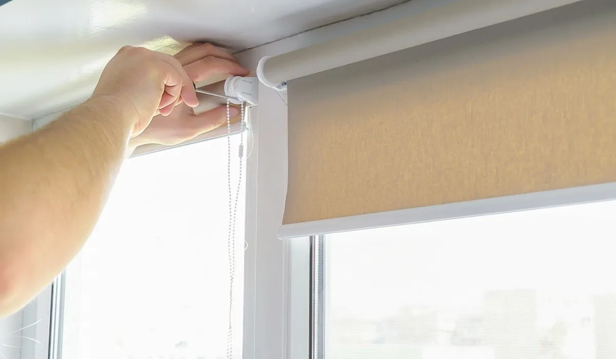 Professional roller shade installation by Beach Blinds for home windows in Alabama